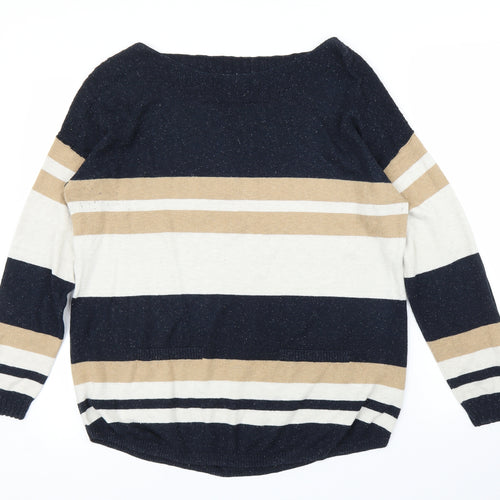 NEXT Womens Blue Striped  Pullover Jumper Size 16