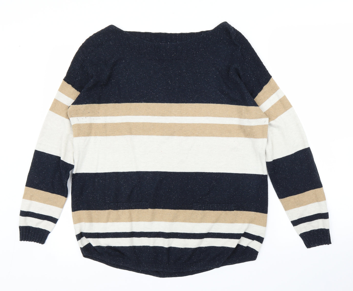 NEXT Womens Blue Striped  Pullover Jumper Size 16