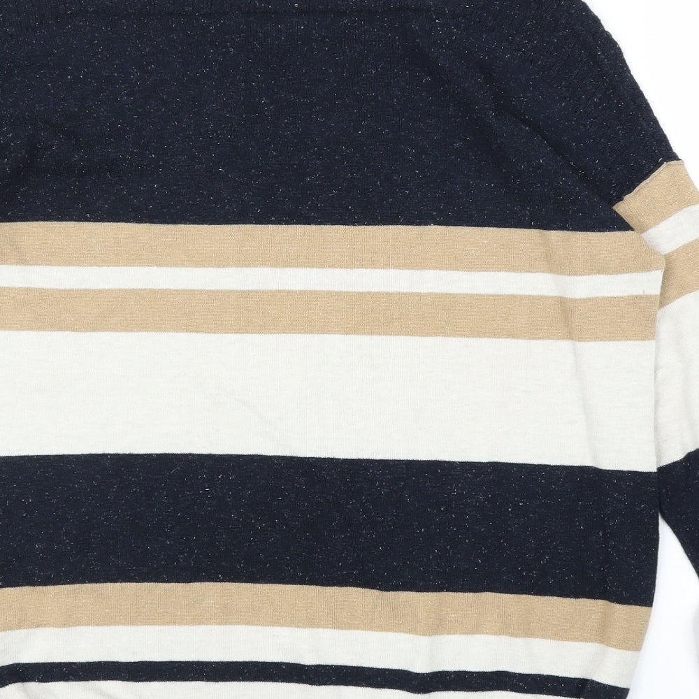 NEXT Womens Blue Striped  Pullover Jumper Size 16