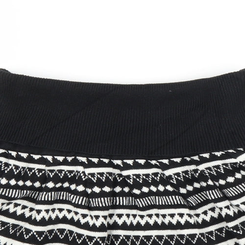 Primark Womens Black Fair Isle  Cape Jumper Size 12  - Poncho