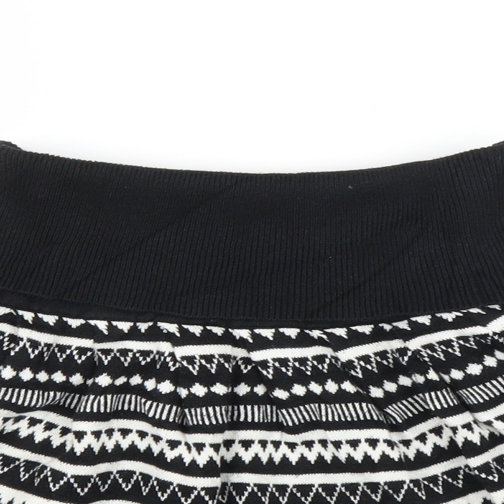 Primark Womens Black Fair Isle  Cape Jumper Size 12  - Poncho