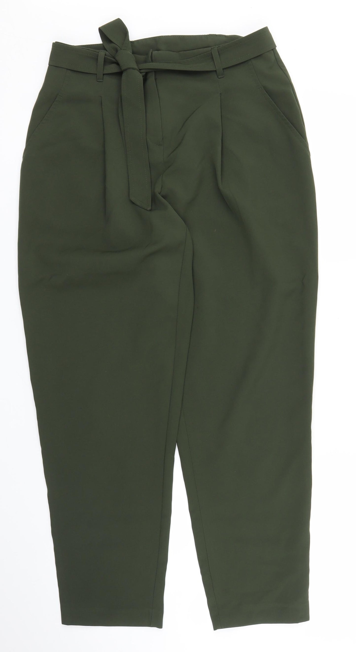 New Look Womens Green   Carrot Trousers Size 10 L25 in