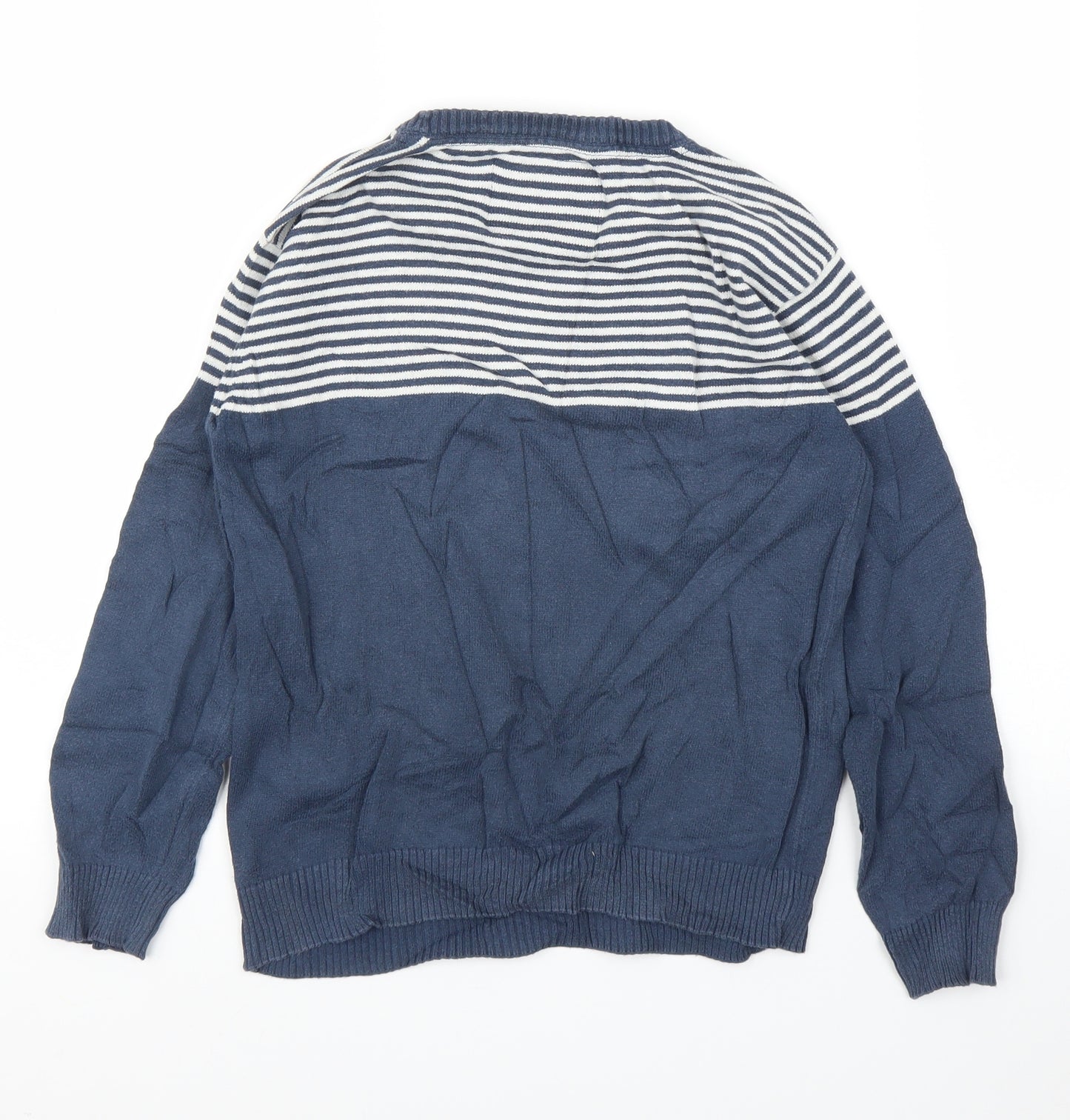 Primark Boys Blue Striped  Pullover Jumper Size 10-11 Years