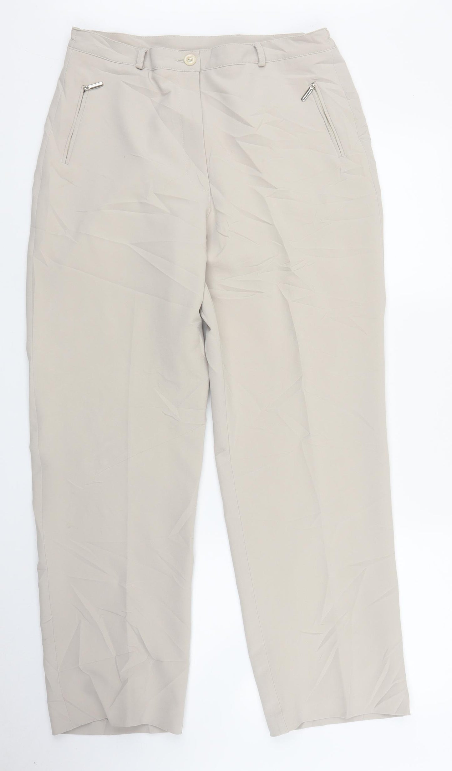 Libra Womens Beige   Trousers  Size 14 L28 in
