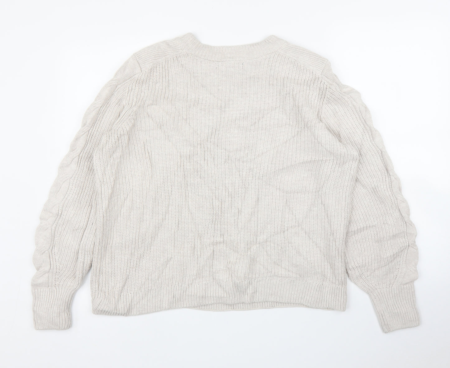 M&S Mens Beige   Pullover Jumper Size L
