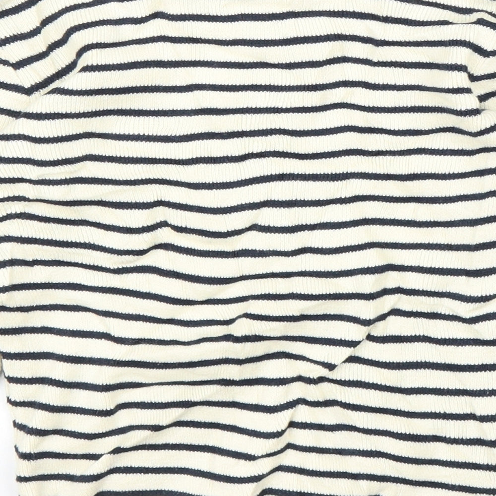 H&M Boys Beige Striped  Pullover Jumper Size 5 Years