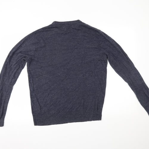 Atlantic Bay Mens Blue   Pullover Jumper Size M