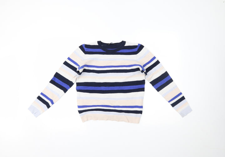 Dorothy Perkins Womens Blue Striped  Pullover Jumper Size 8