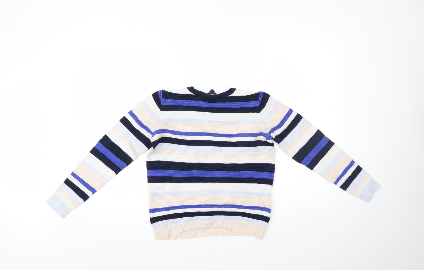 Dorothy Perkins Womens Blue Striped  Pullover Jumper Size 8