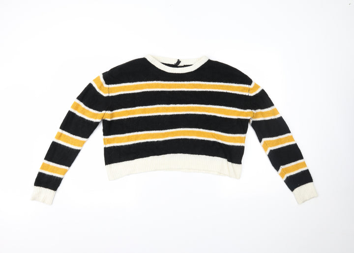 H&M Womens Multicoloured Striped Pullover Jumper Size M