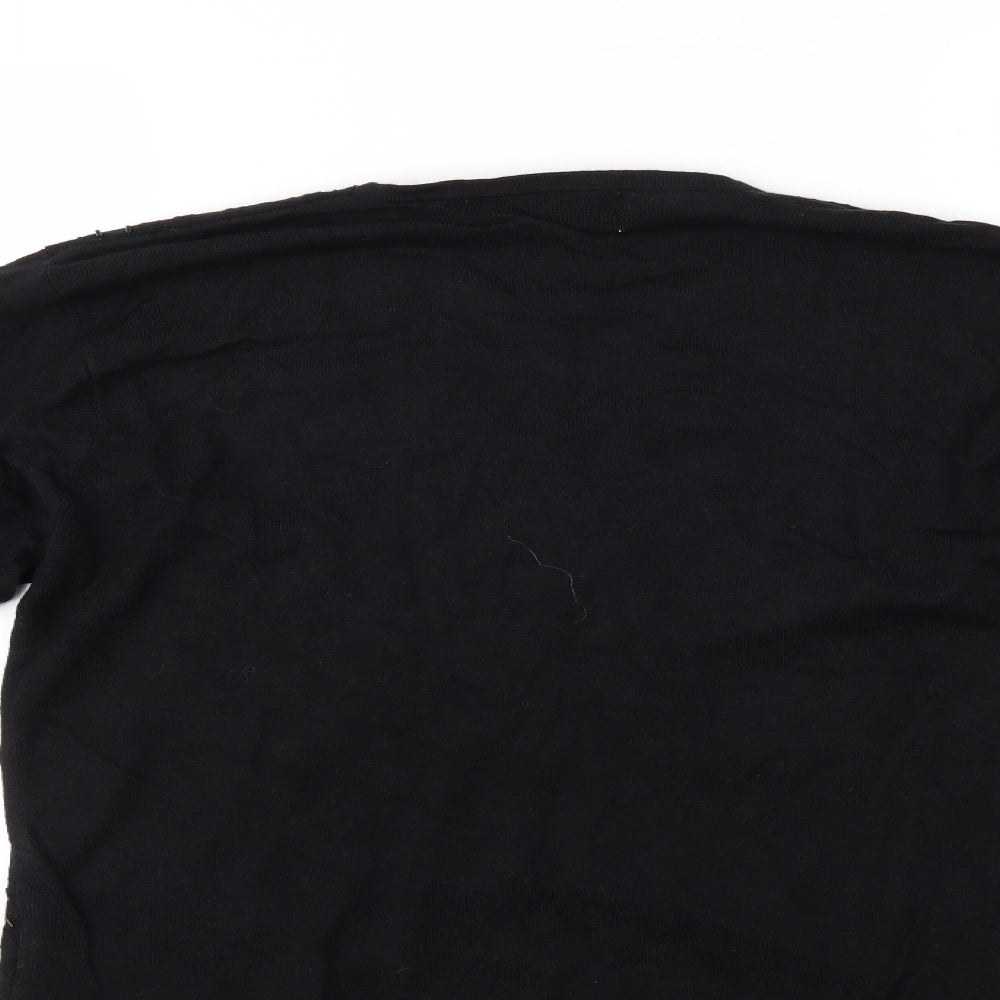 Frank Saul Womens Black   Basic Blouse Size 8