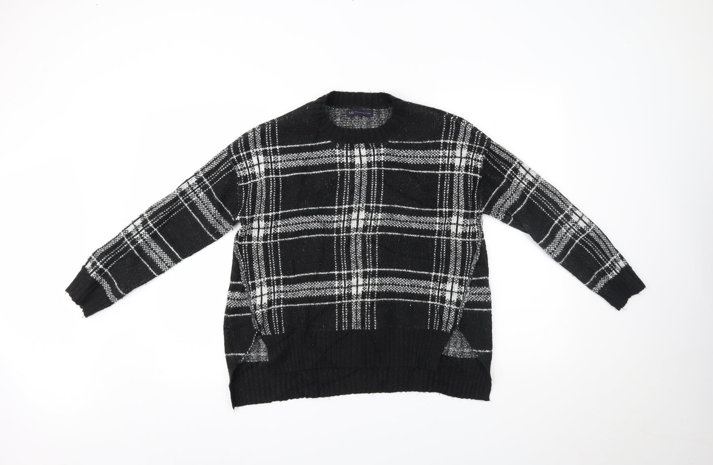 Marks and Spencer Womens Black Check  Pullover Jumper Size M