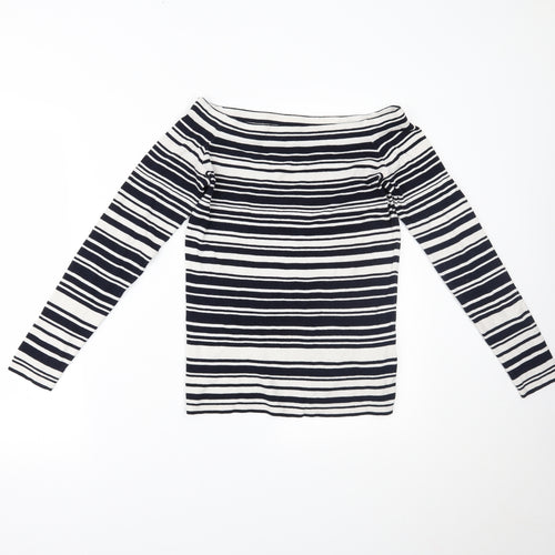 Dorothy Perkins Womens Blue Striped  Basic Blouse Size 12