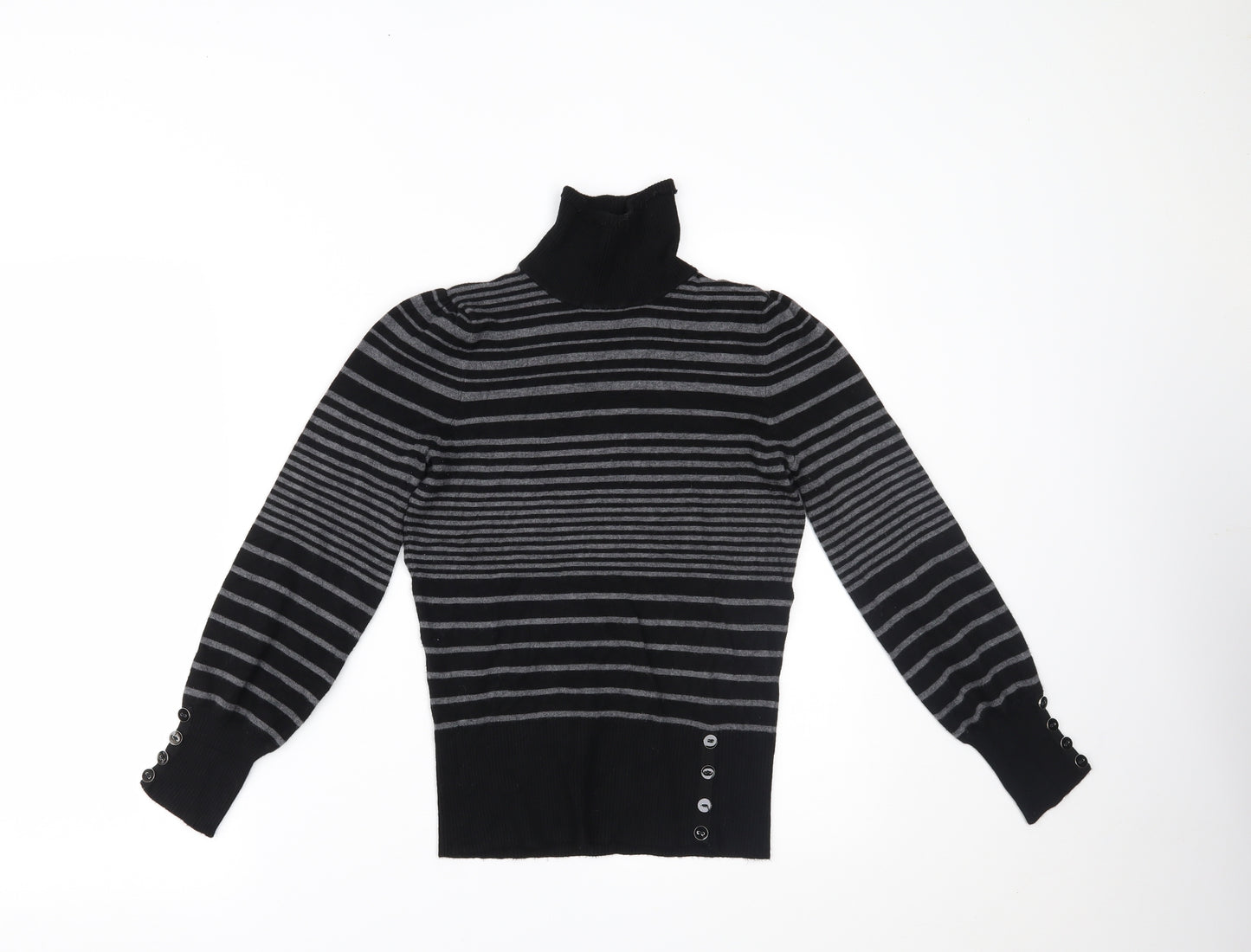 Dorothy Perkins Womens Black Striped  Basic Blouse Size 8