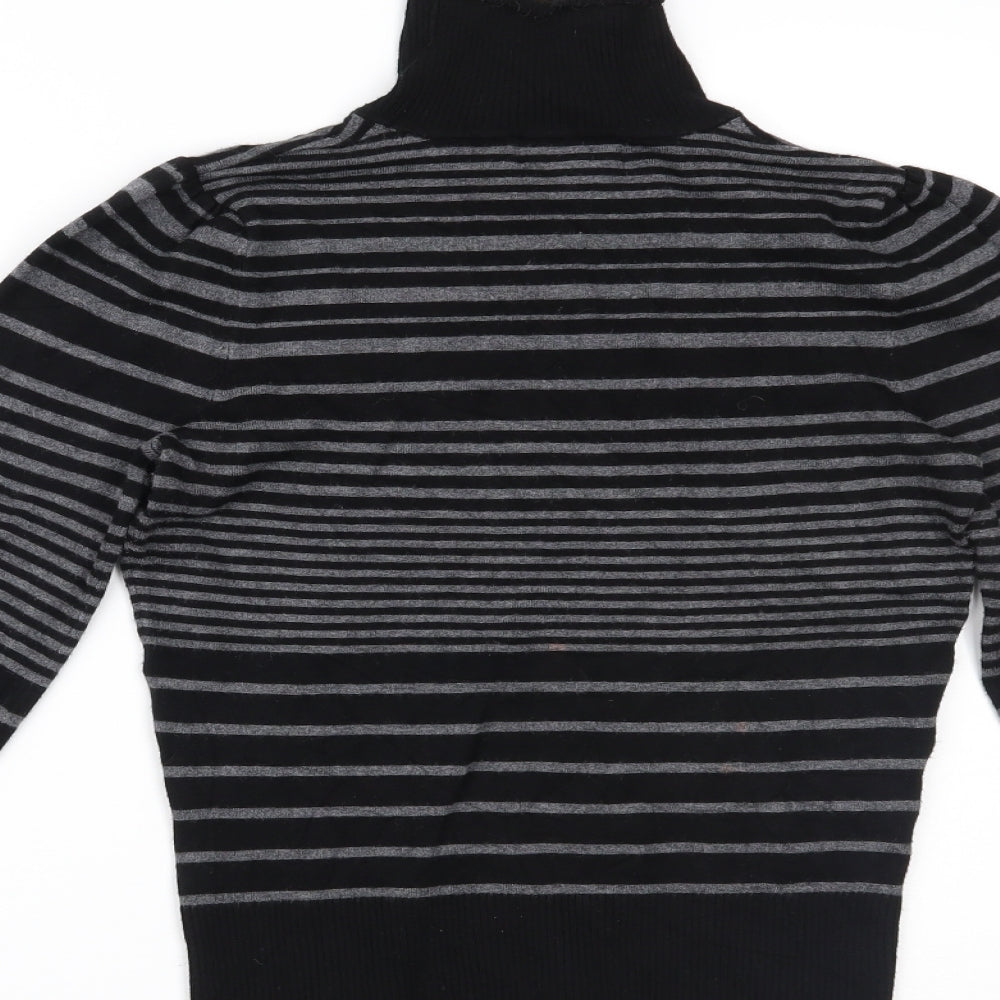 Dorothy Perkins Womens Black Striped  Basic Blouse Size 8