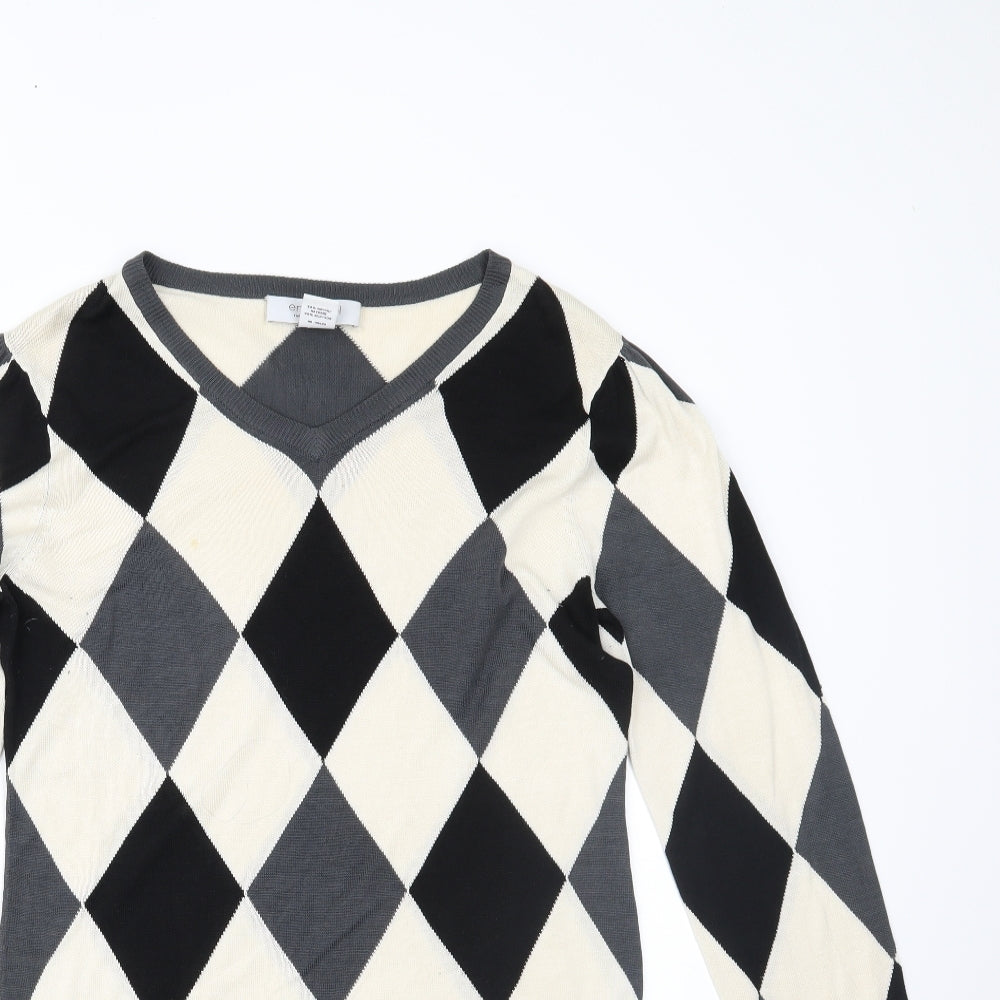 Emanuel Ungaro Mens Multicoloured Argyle/Diamond   T-Shirt Size M