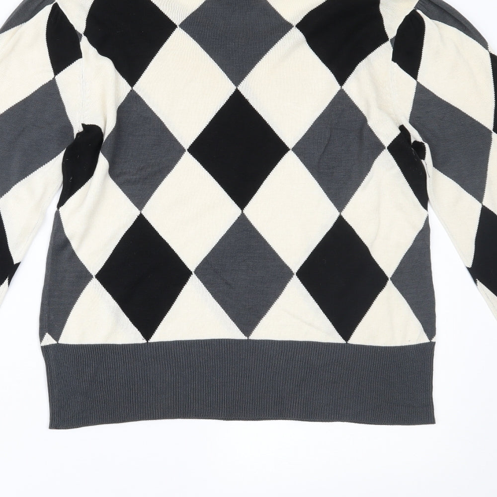 Emanuel Ungaro Mens Multicoloured Argyle/Diamond   T-Shirt Size M