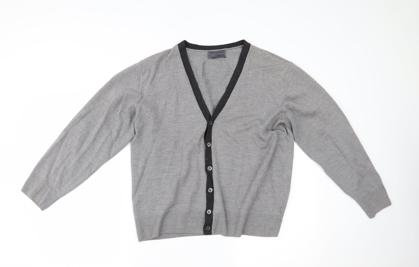 nexr Mens Grey   Cardigan Jumper Size XL