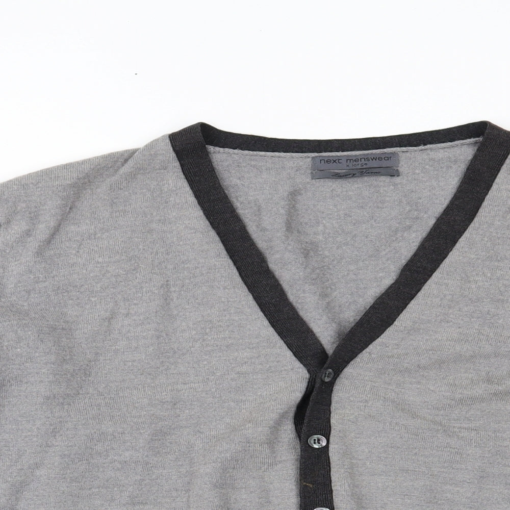nexr Mens Grey   Cardigan Jumper Size XL