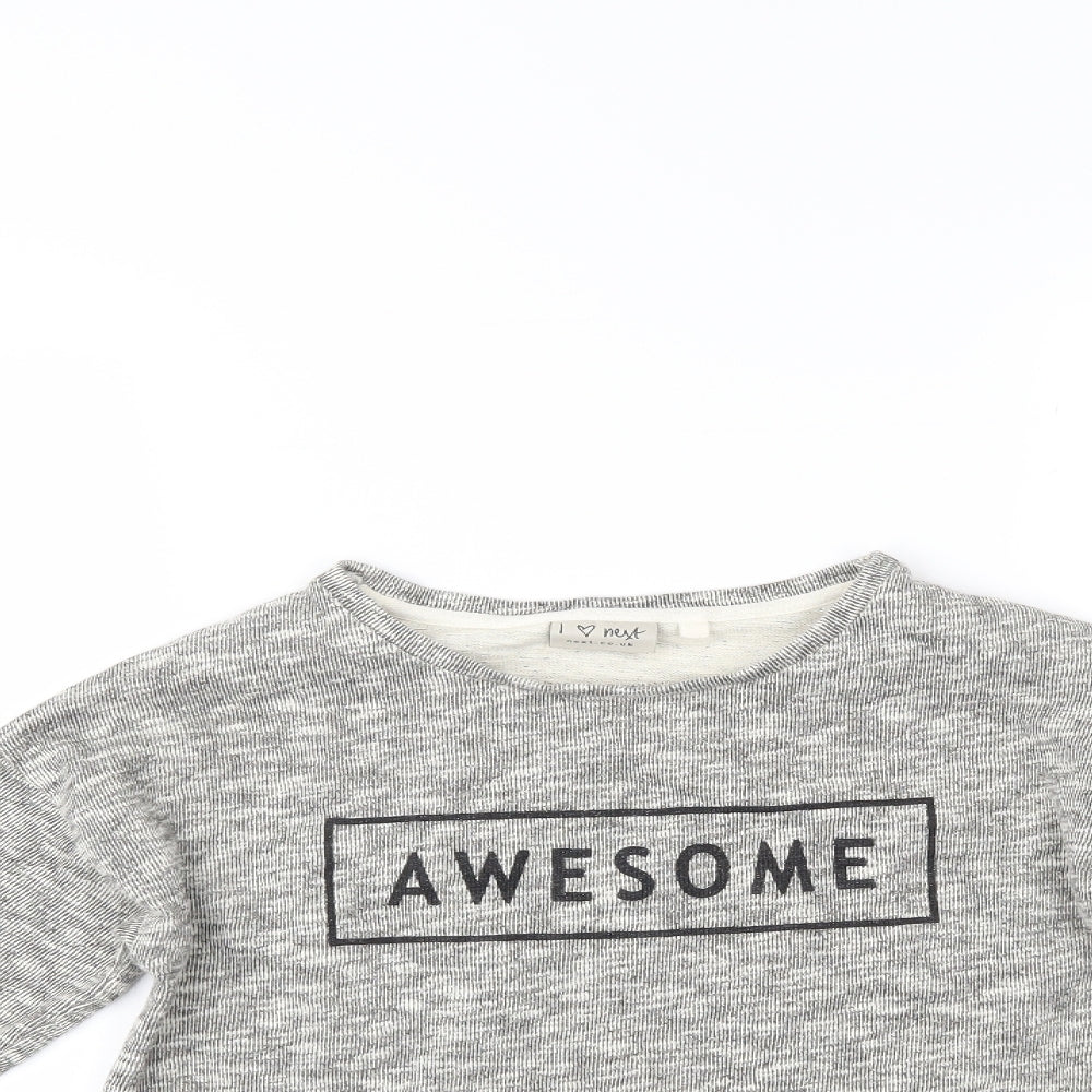 NEXT Girls Grey   Pullover Jumper Size 11 Years