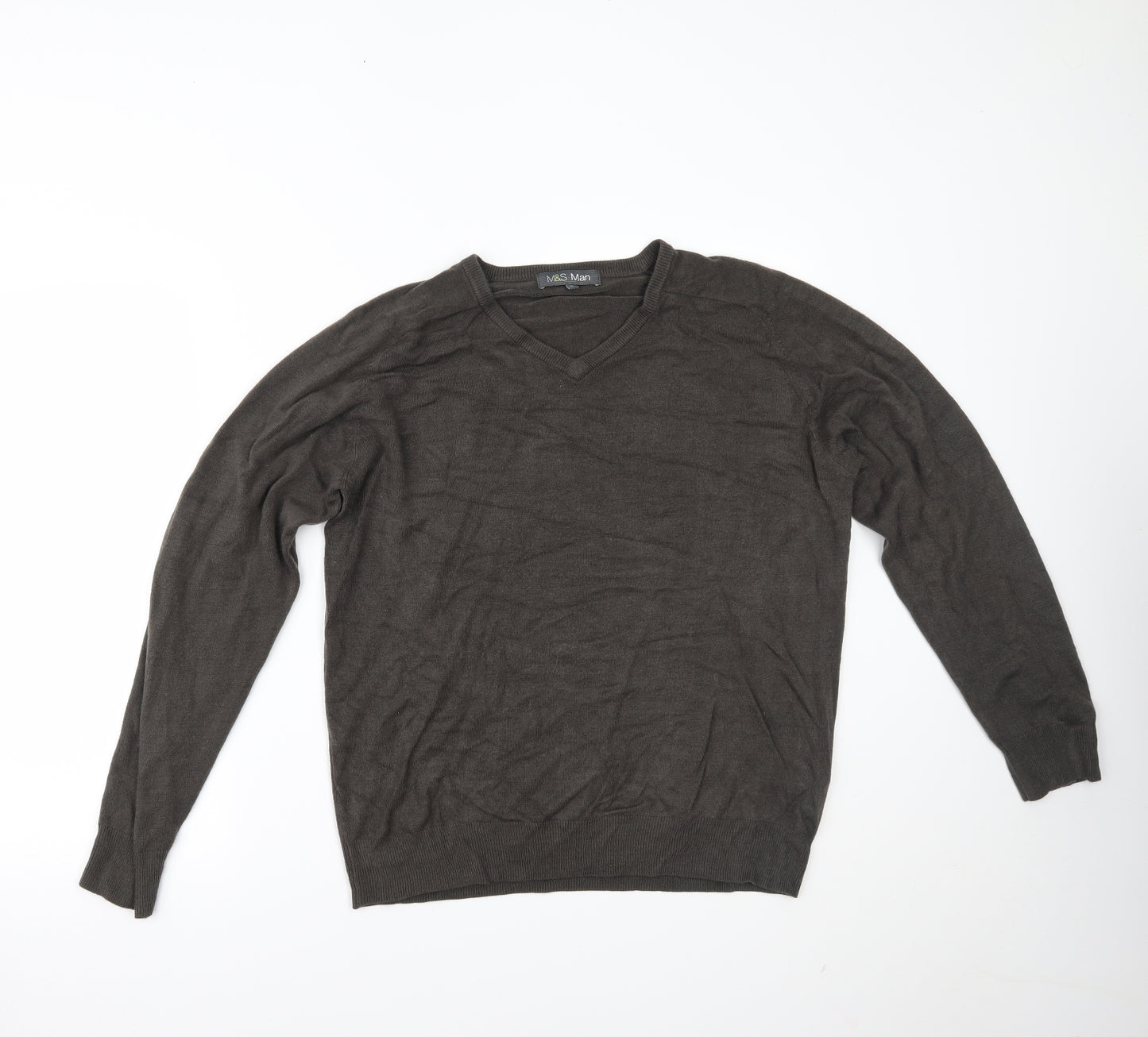 Marks and Spencer Mens Brown   Pullover Jumper Size L