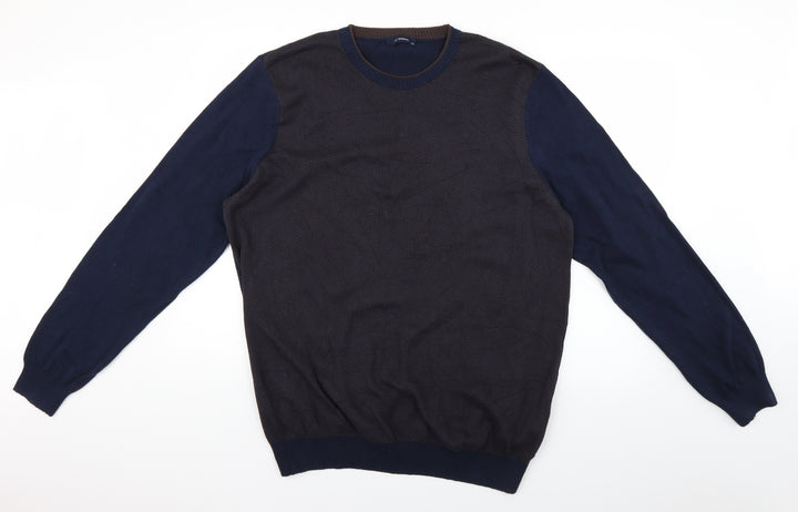 LC Waikiki Mens Blue  Knit Pullover Jumper Size 2XL