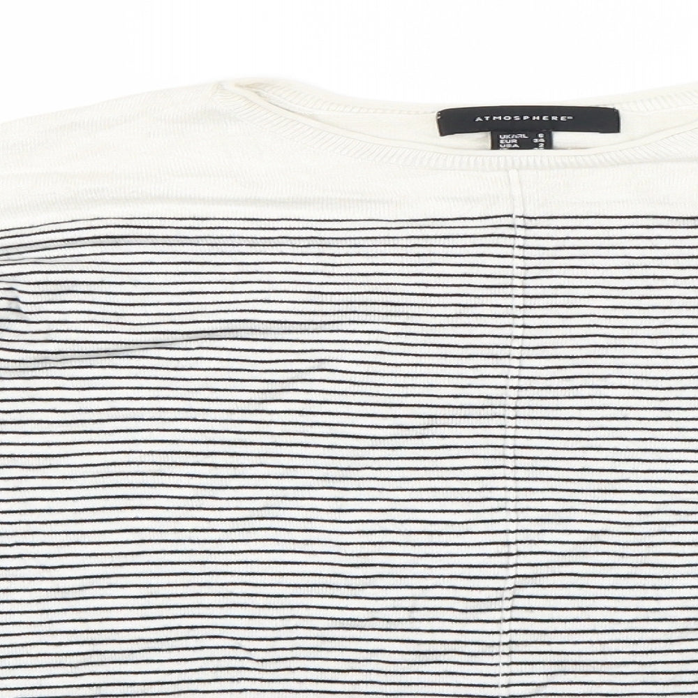 Atmosphere Womens Multicoloured Striped  Basic T-Shirt Size 6