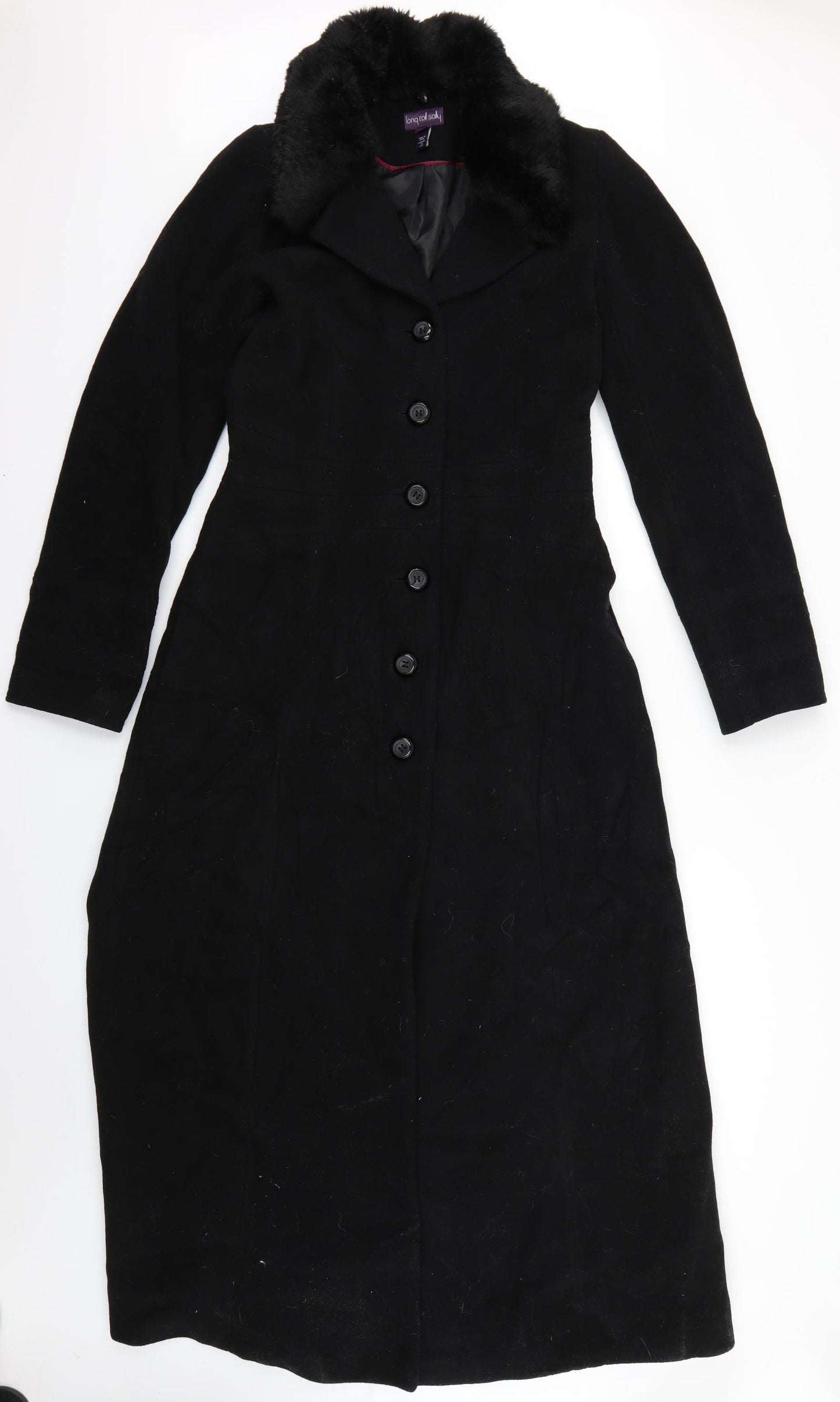Long Tall Sally Womens Black   Overcoat Coat Size 12
