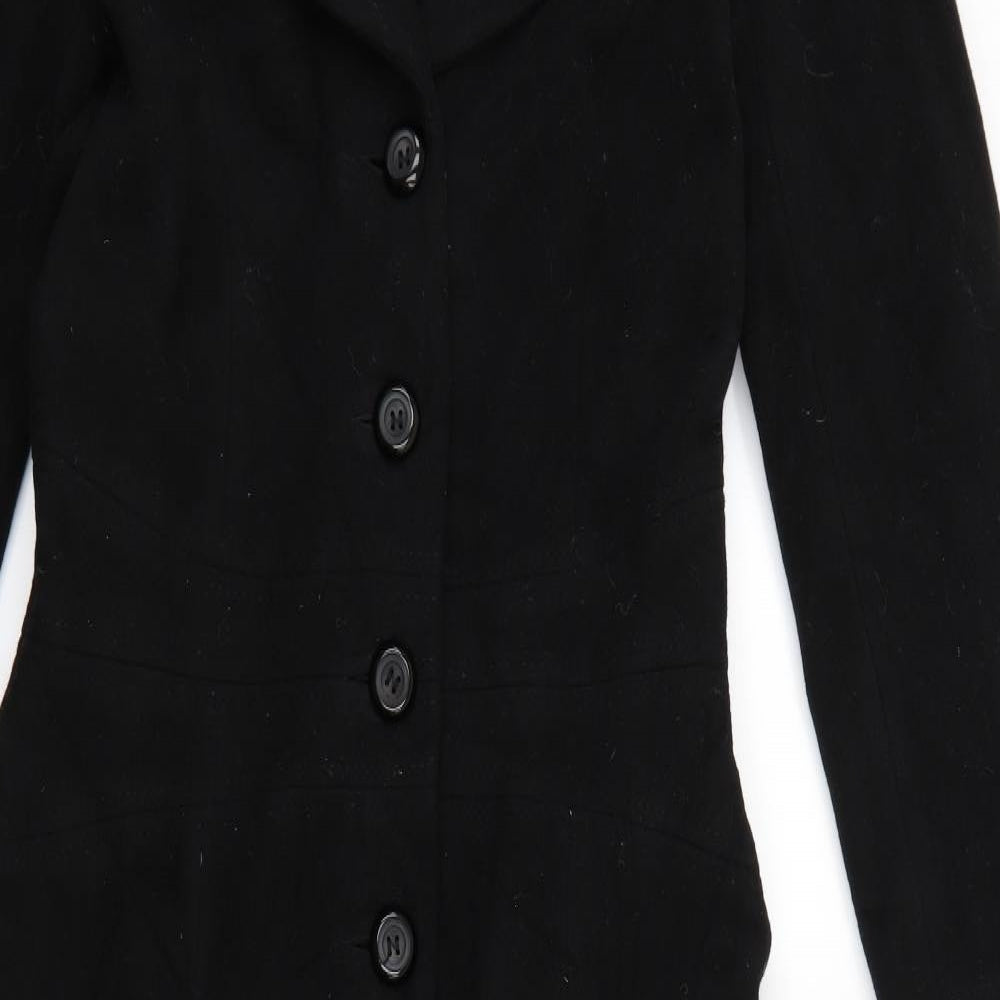 Long Tall Sally Womens Black   Overcoat Coat Size 12