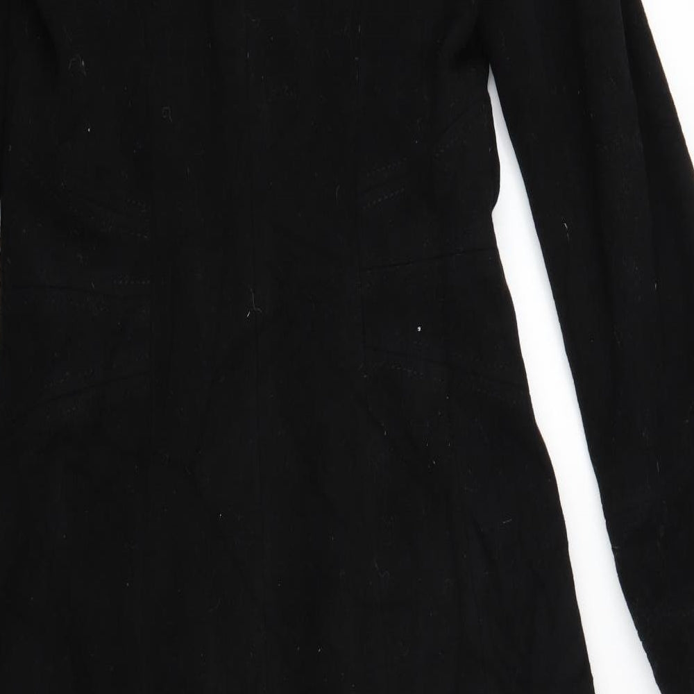 Long Tall Sally Womens Black   Overcoat Coat Size 12