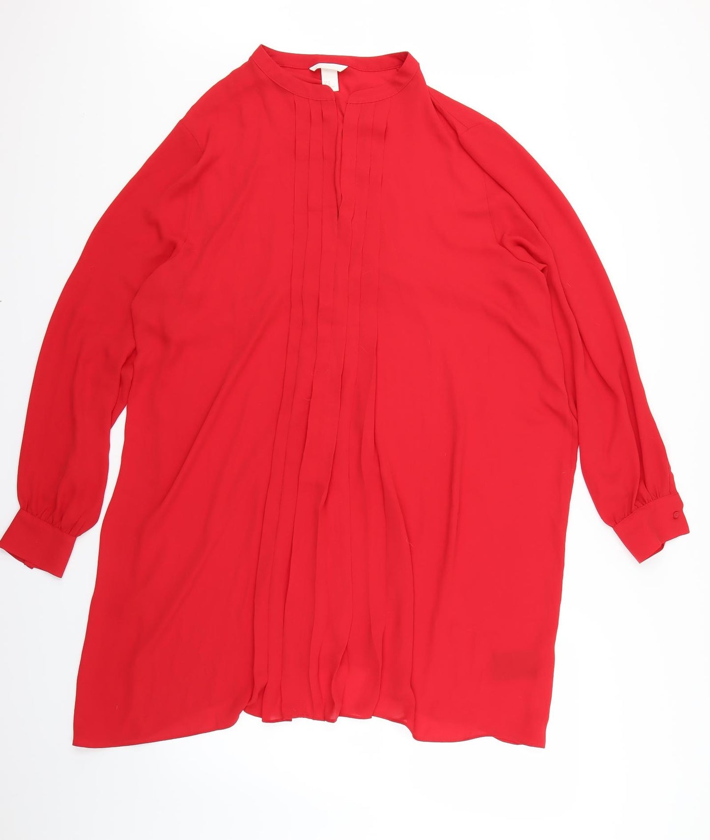 H&M Womens Red   Shirt Dress  Size 22