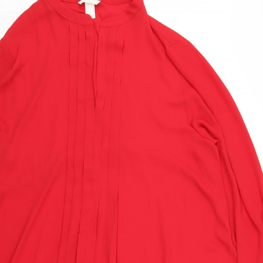 H&M Womens Red   Shirt Dress  Size 22