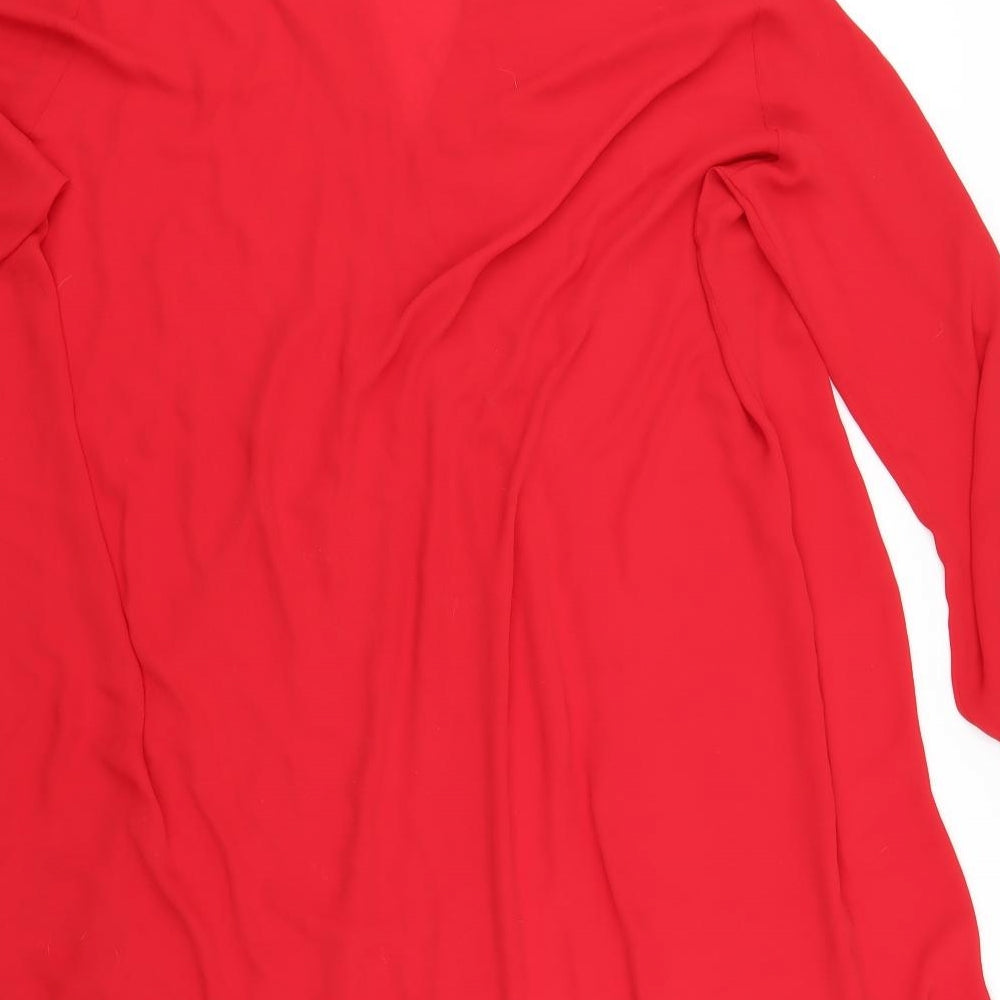 H&M Womens Red   Shirt Dress  Size 22