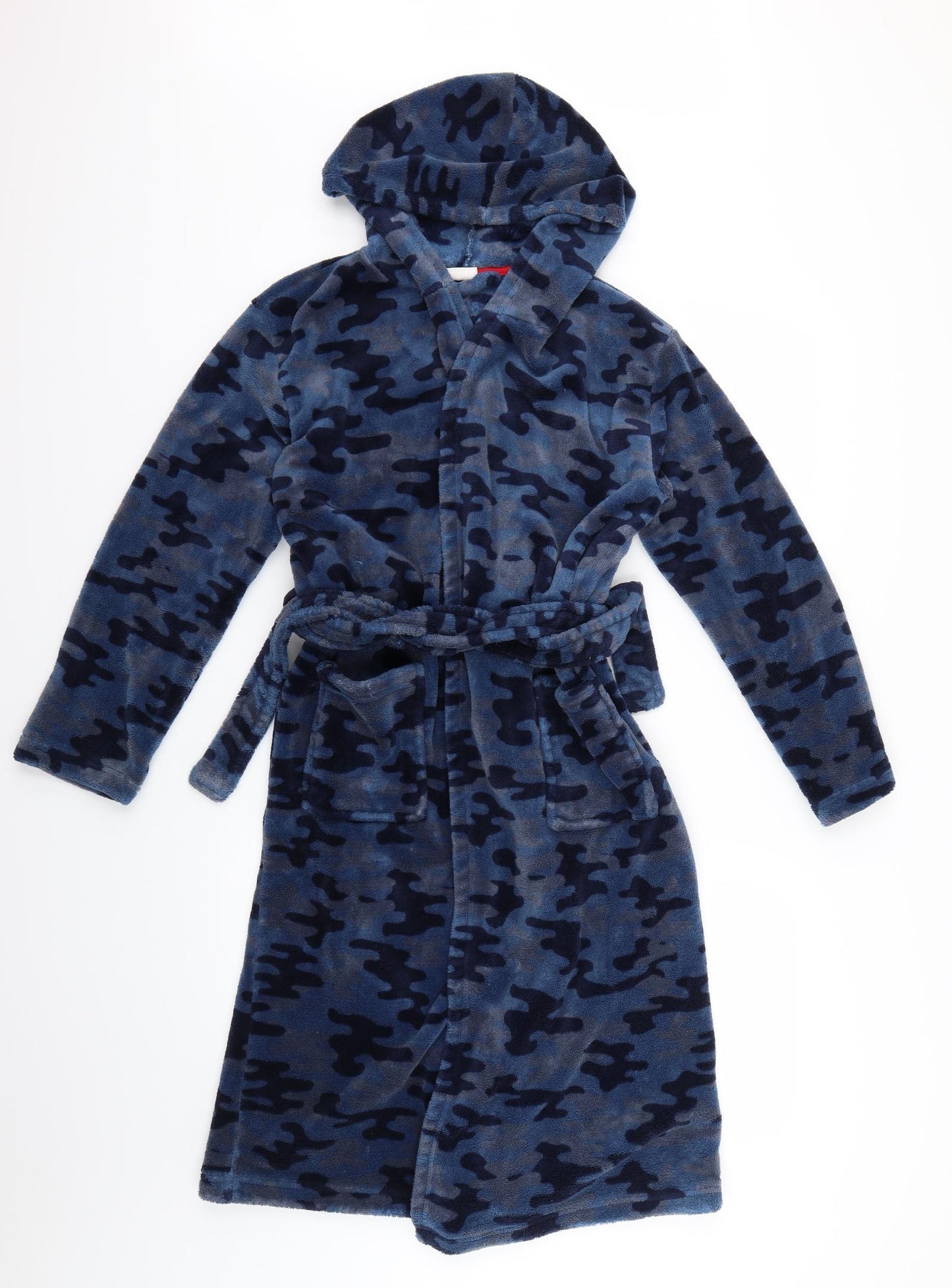 F&F Boys Blue Geometric   Robe & Gown Set Size 11-12 Years