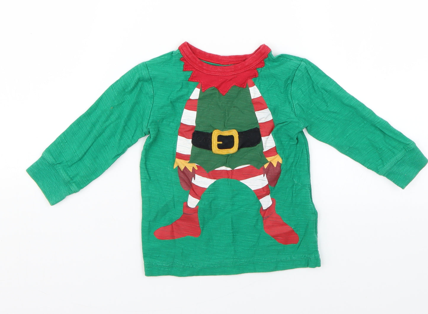 NEXT Baby Green Geometric  Basic T-Shirt Size 9-12 Months  - Christmas