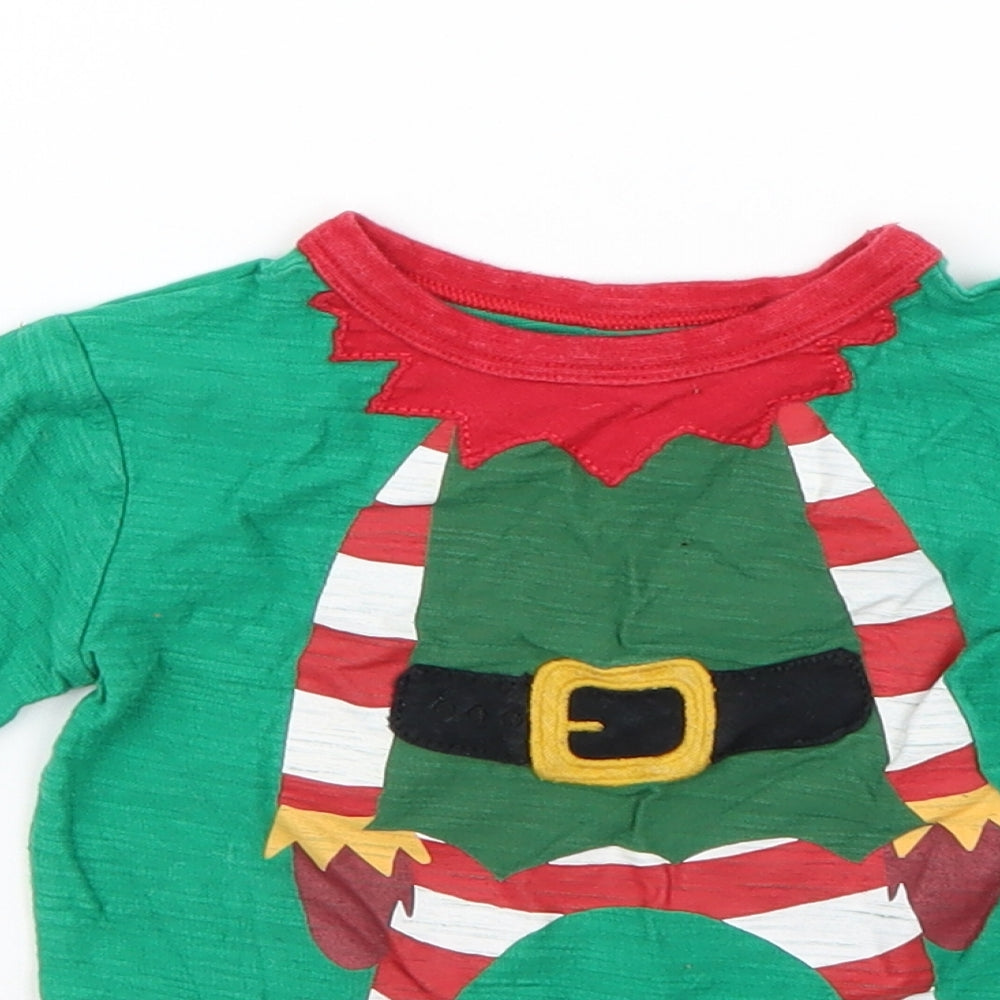 NEXT Baby Green Geometric  Basic T-Shirt Size 9-12 Months  - Christmas
