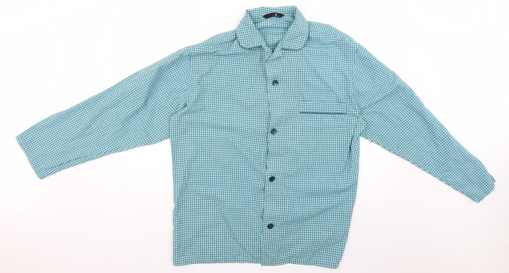 BHS Mens Green Check Button-Up Size M
