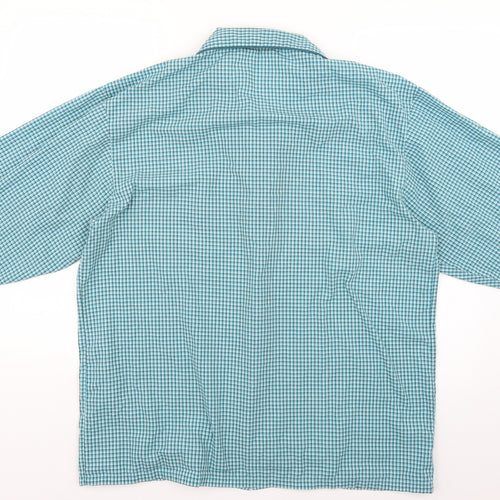 BHS Mens Green Check   Button-Up Size M