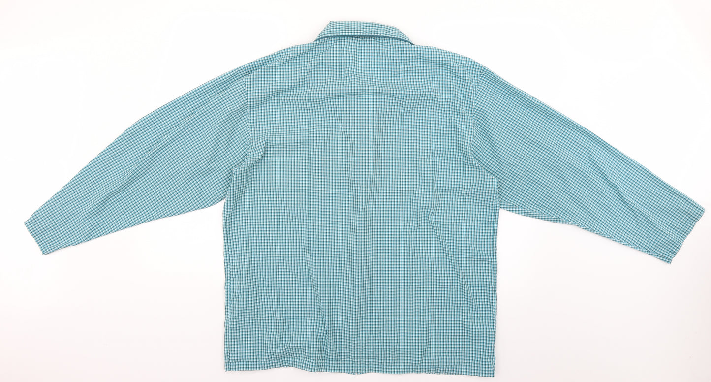 BHS Mens Green Check   Button-Up Size M