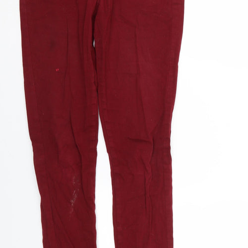 yesyes Womens Red   Skinny Jeans Size 10 L31 in