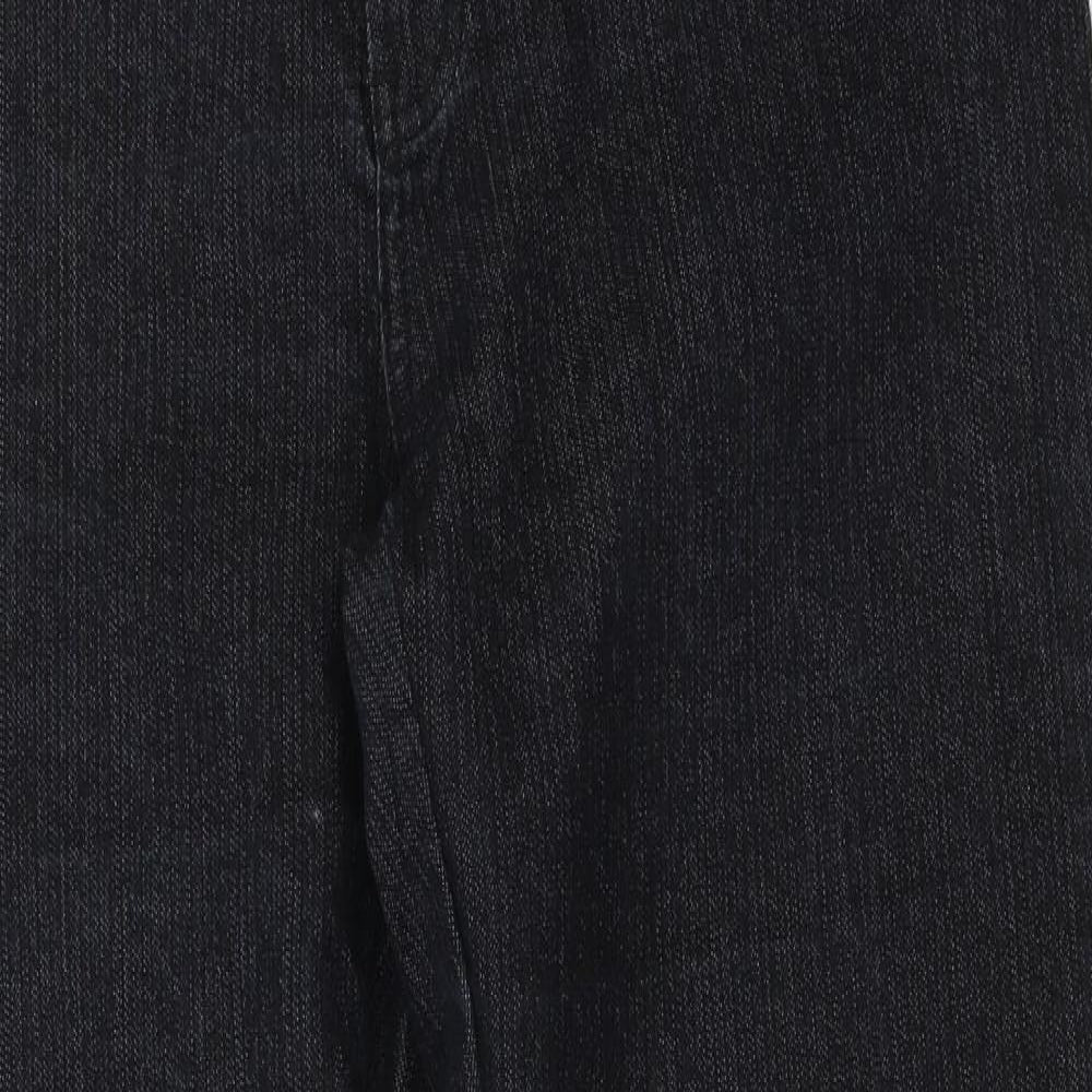 Retro Blues Womens Black  Denim Straight Jeans Size 44 L29.5 in