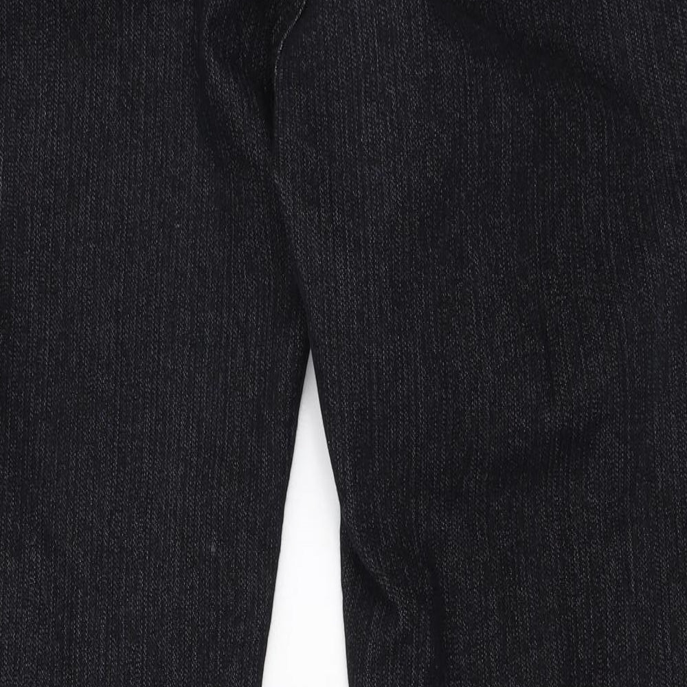 Retro Blues Womens Black  Denim Straight Jeans Size 44 L29.5 in