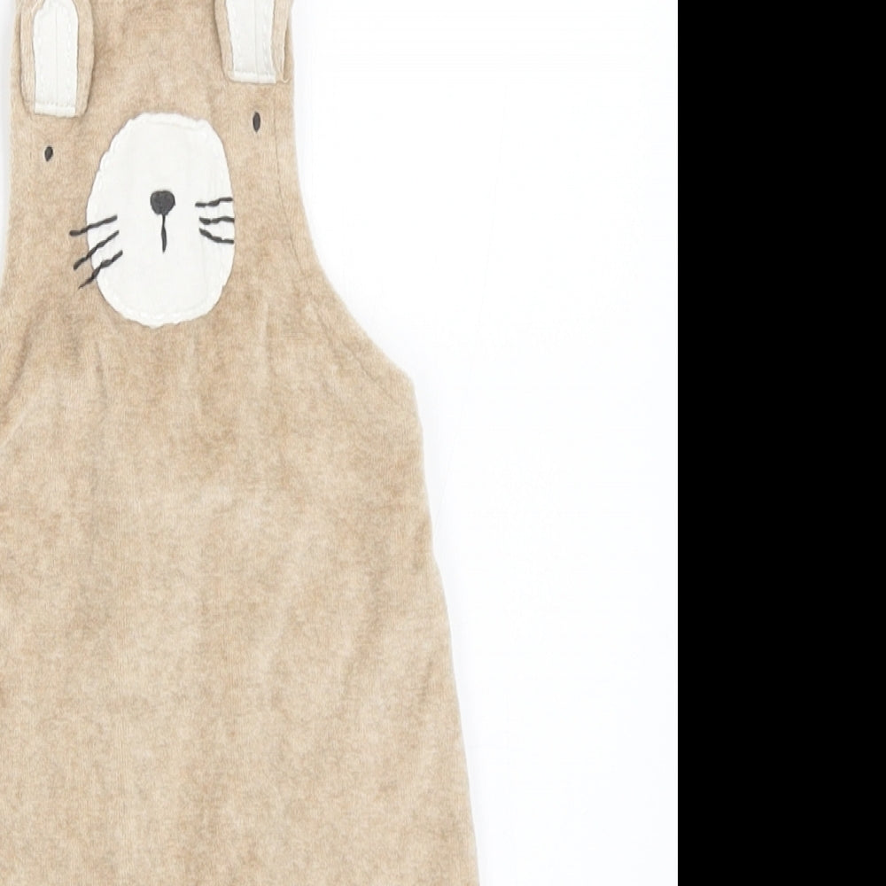 NEXT Boys Beige   Dungaree One-Piece Size 3-6 Months
