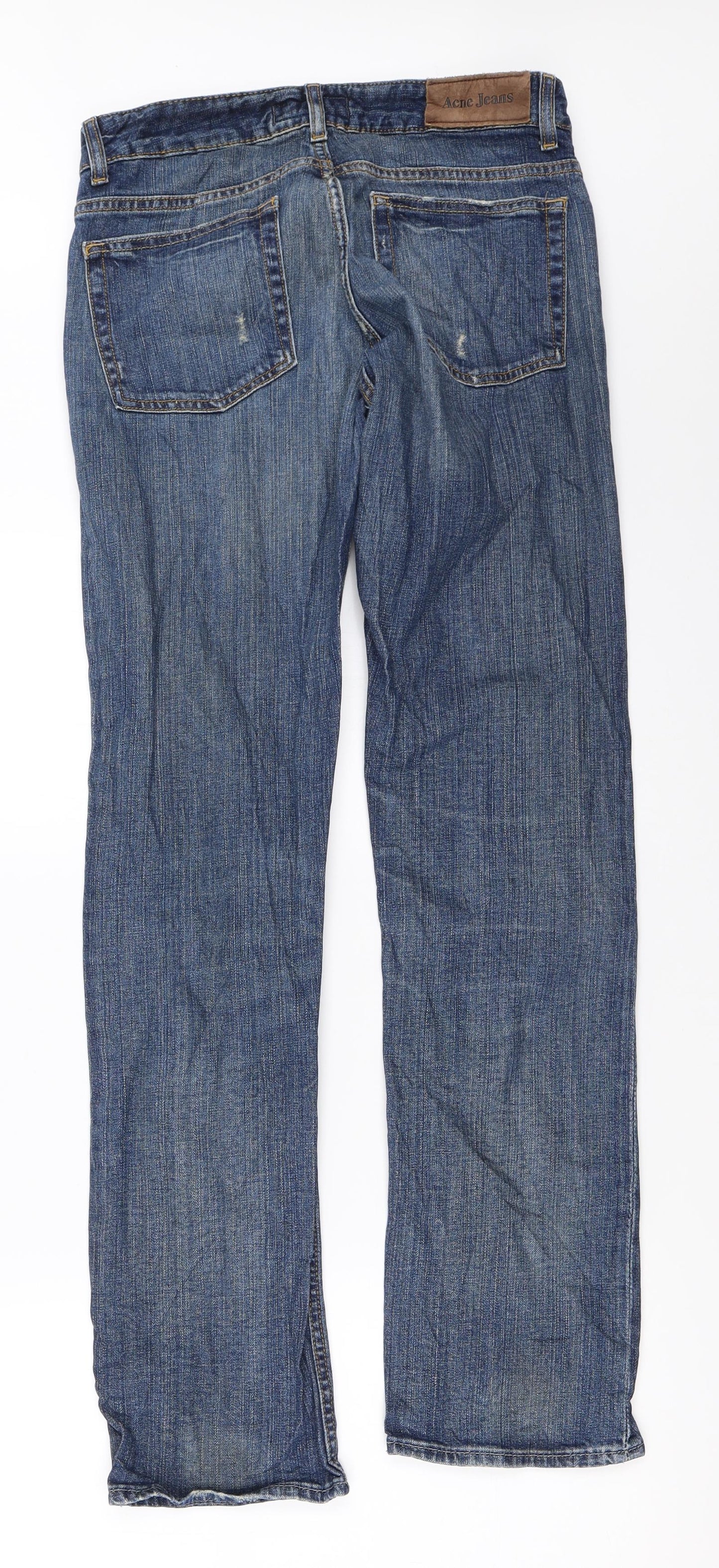 Acne Jeans Womens Blue  Denim Straight Jeans Size 30 in L32 in