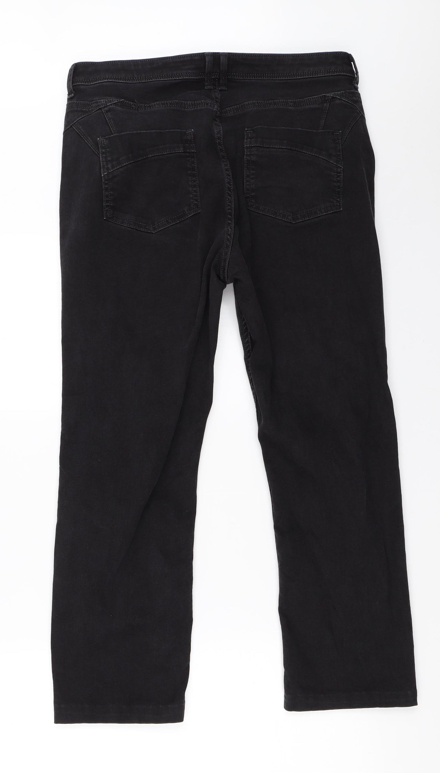 Per Una Womens Black   Cropped Jeans Size 14 L24 in