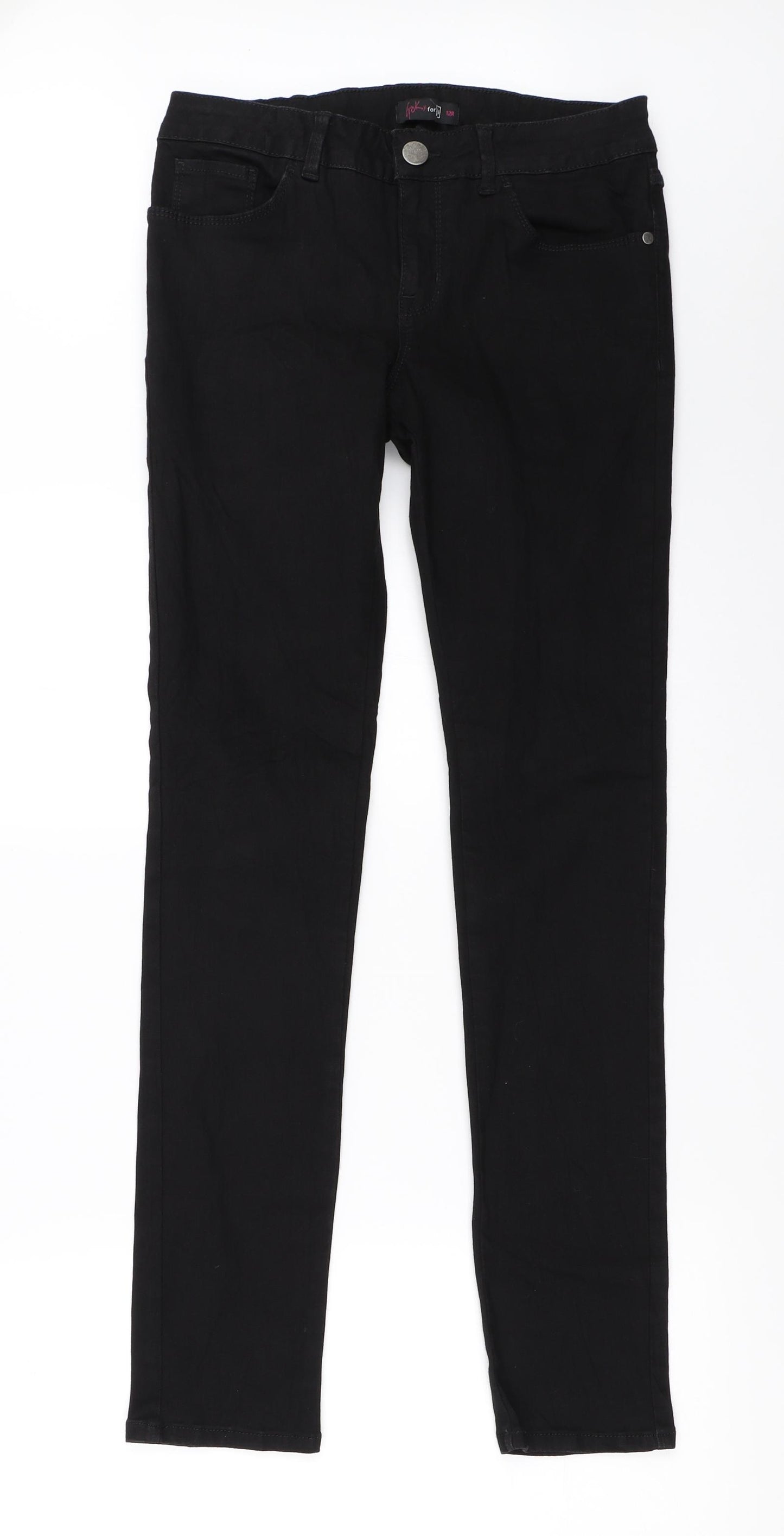 TU Womens Black  Denim Skinny Jeans Size 12 L31 in