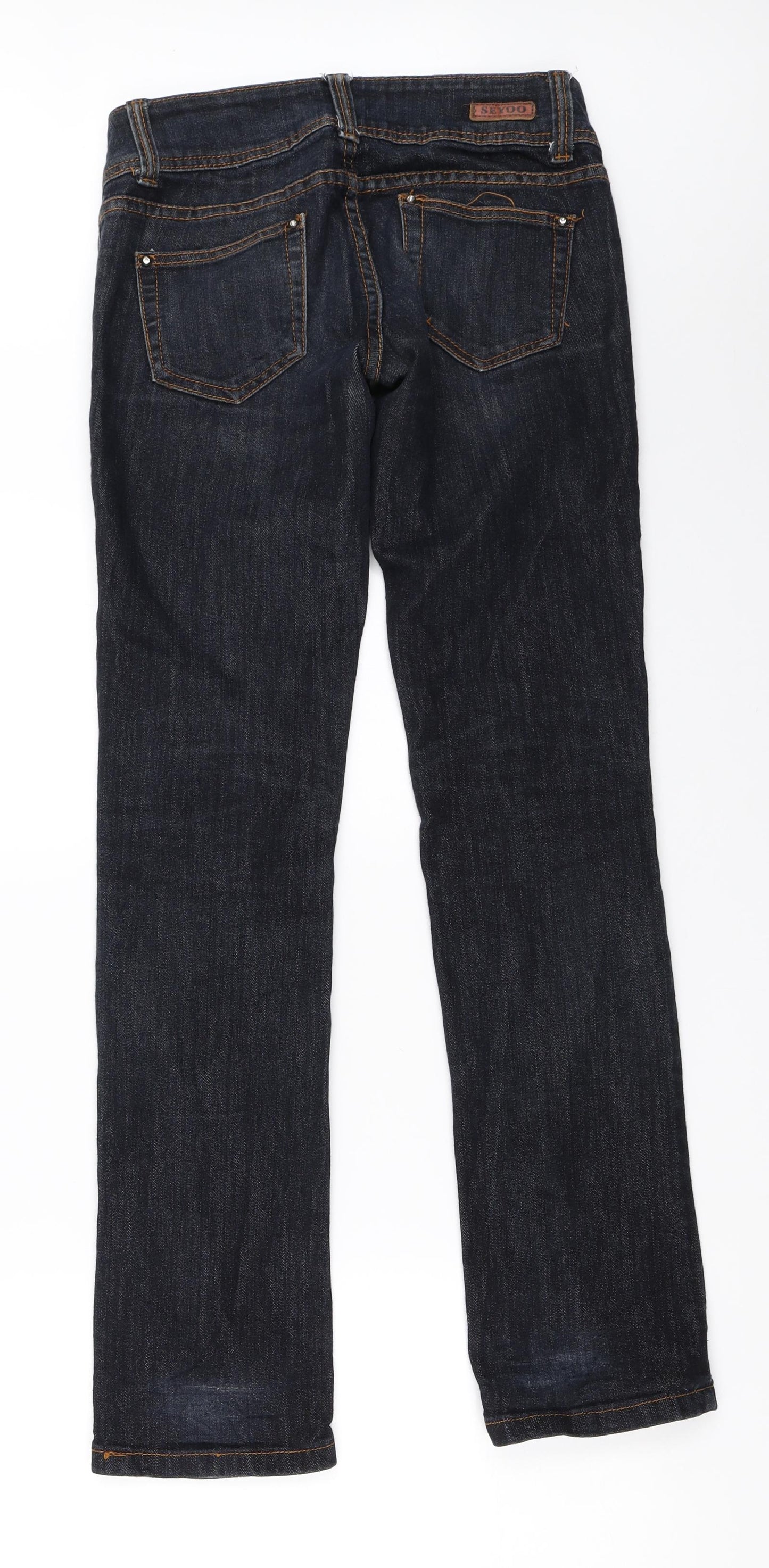 Seyoo Womens Blue  Denim Straight Jeans Size 36 L31.5 in