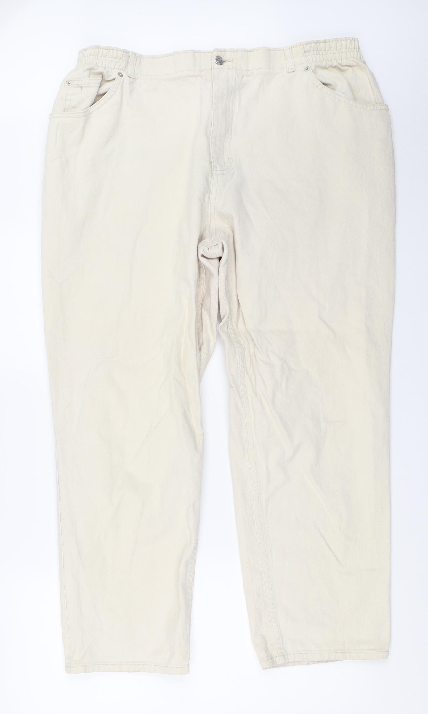 Marks and Spencer Womens Beige   Straight Jeans Size 22 L28 in
