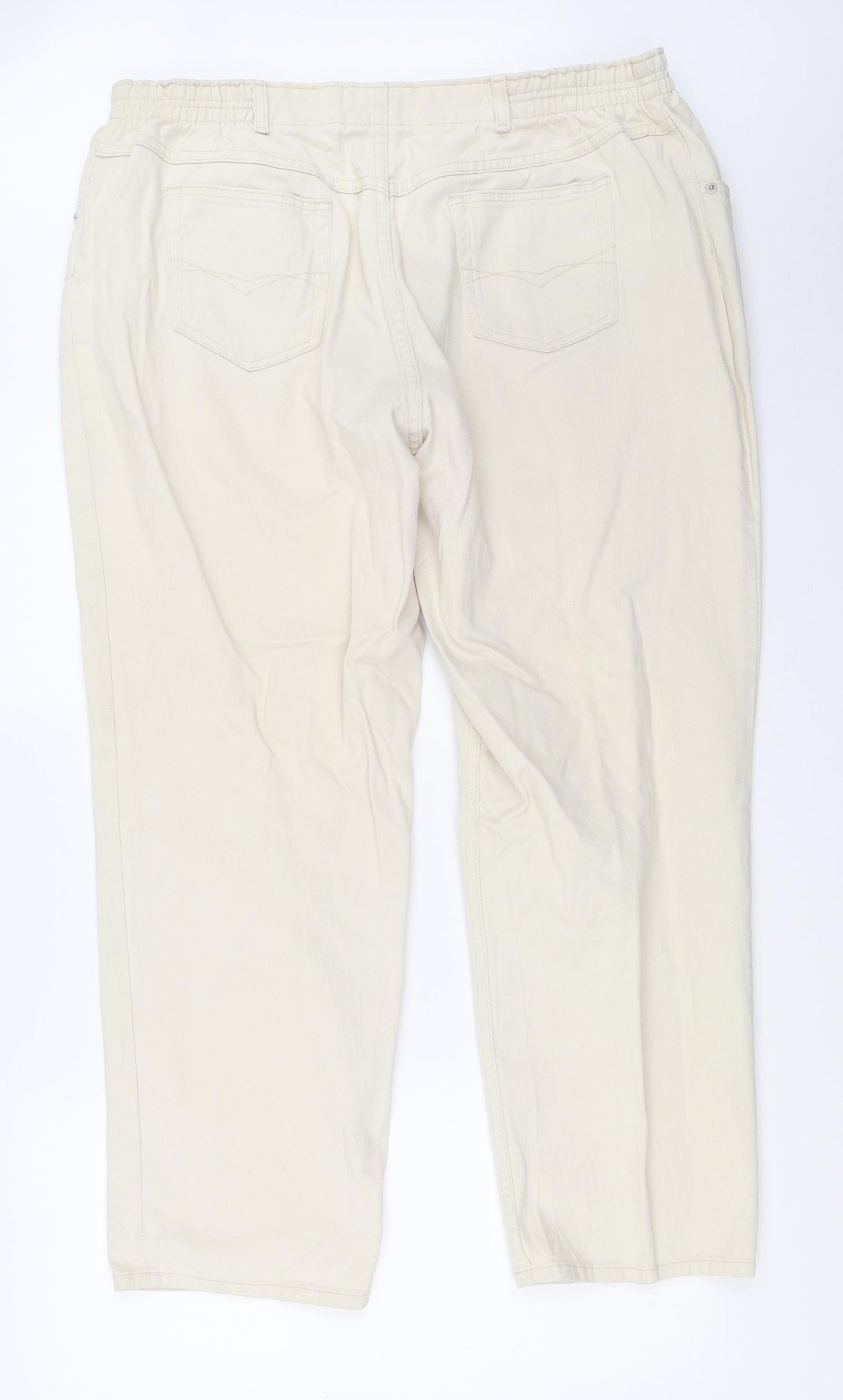 Marks and Spencer Womens Beige   Straight Jeans Size 22 L28 in