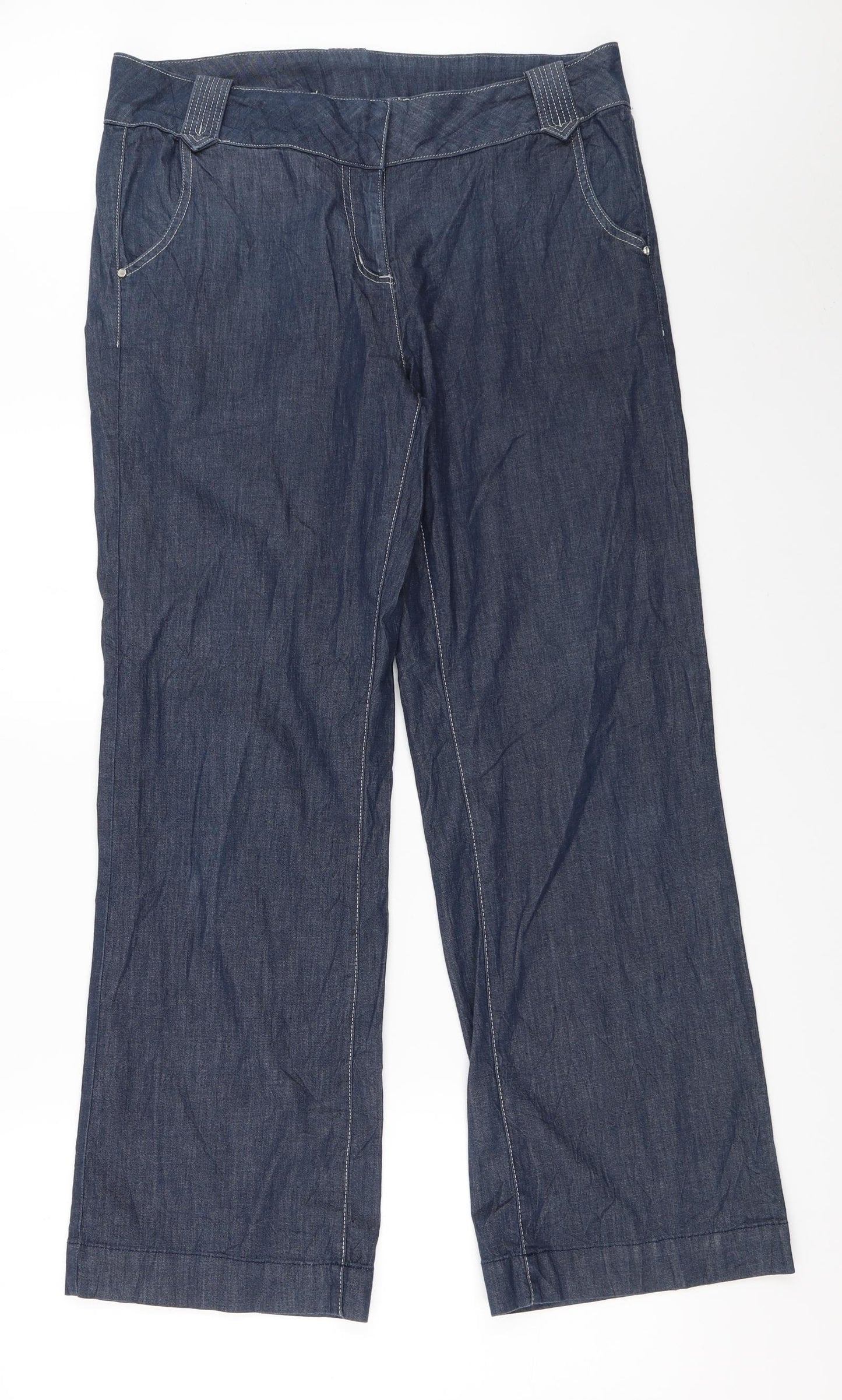 Wallis Womens Blue   Straight Jeans Size 14 L30 in